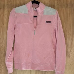 Women's Vineyard Vines 1/4 zip Pullover Size Medium Pink